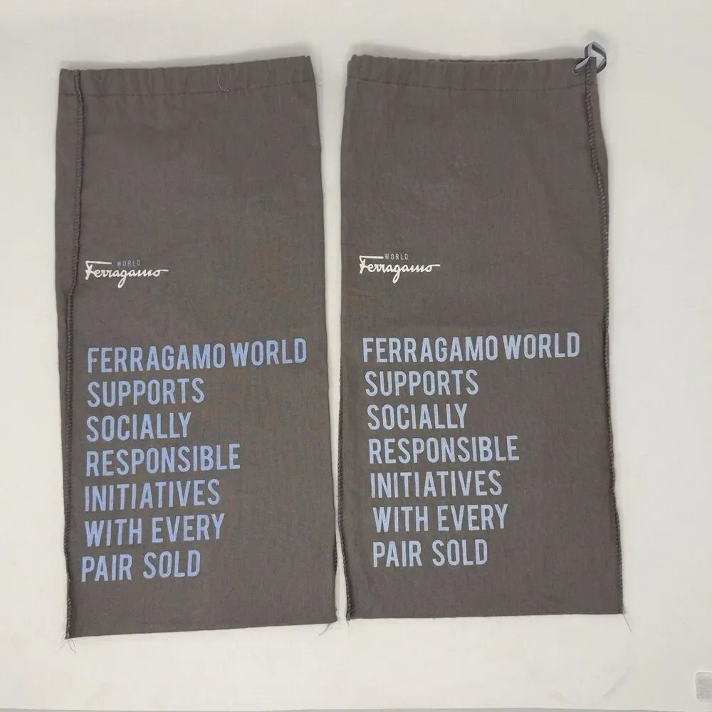 Salvatore Ferragamo Dust Bags Supports Socially Responsible Initiatives x2